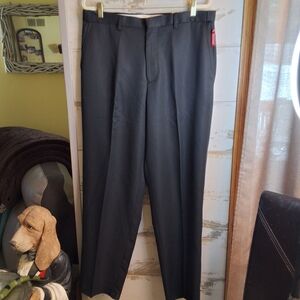 NWT-Puritan Men's Black 36 X 34  Dress Pants Easy Fit Waist